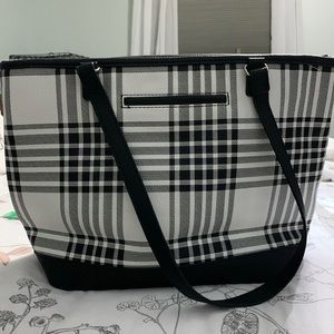 Thirty one black and white plaid bag